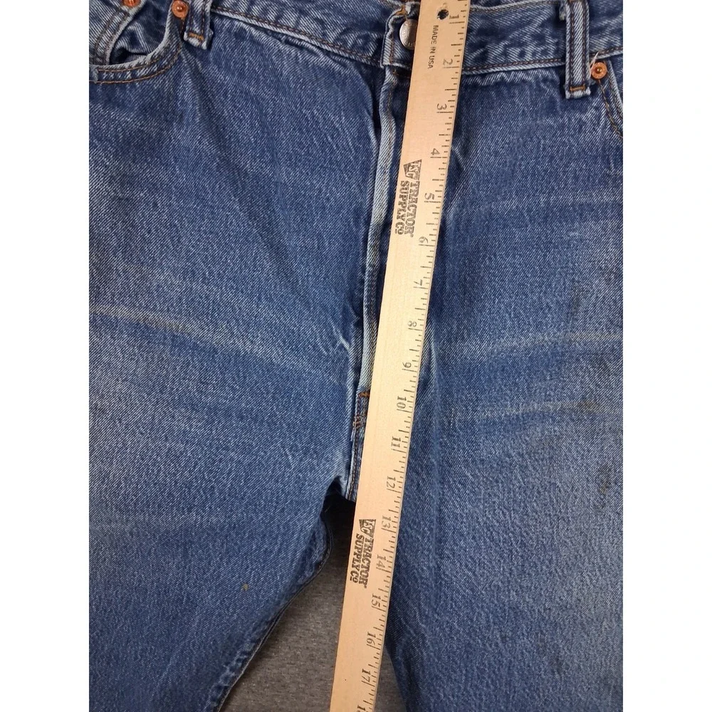 Levis Jeans Mens‎ 40x27 Blue Denim 501 USA Faded Button Fly Suspender